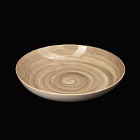 Тарелка глубокая без бортов 205 мм серо-коричневая «Corone Natura»